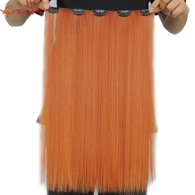 2 шт./компл. Xi. rocks 25 цветов зажим для наращивания волос 20 дюймов волосы синтетические на зажимах расширители 50 г прямые пряди Красный блонд