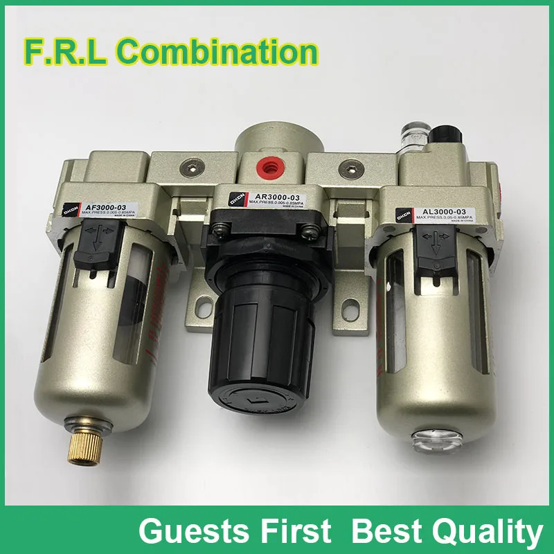 

AC5000-06 AC5000-06D AC5000-10 AC5000-10D Air Filter Combination F.R.L Three Union Air Source Treatment AF5000 + AR5000 + AL5000