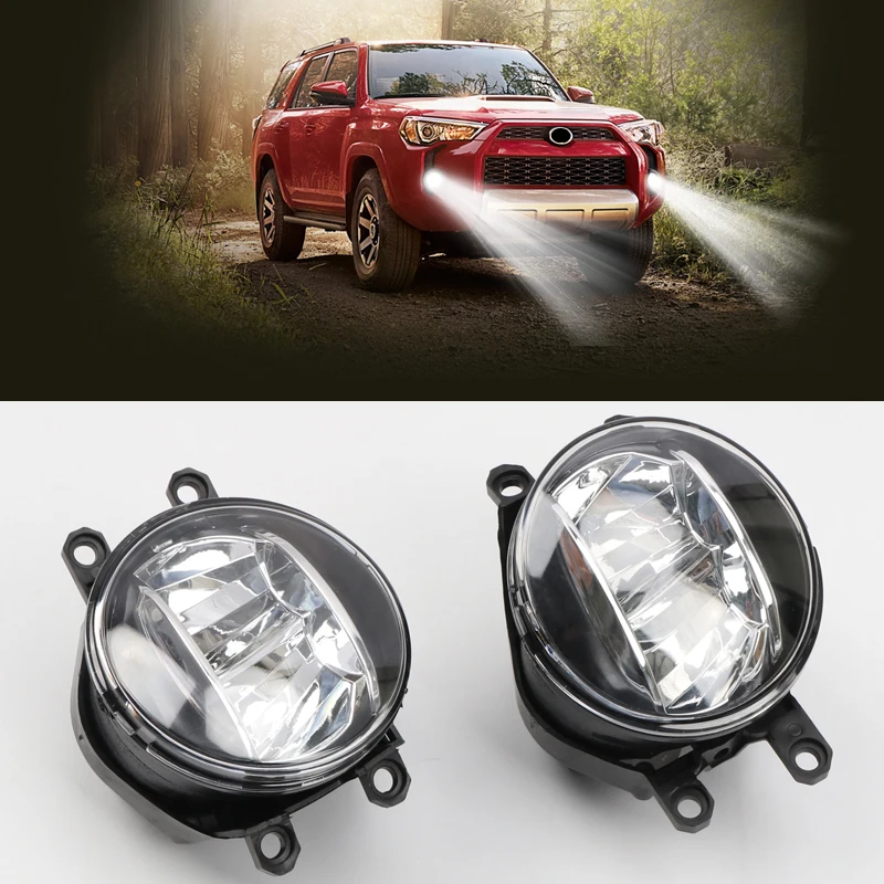 

For Toyota 4Runner 2014- 2019 Car Accessories Front Fog Lights Refit LED Auto Parts Replacements Kit Set