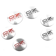 4 sztuk 50mm 56mm 65mm OZ logo wyścigowe koła ze stopu centrum Decal Rim emblemat dekoracyjny aluminium samochód naklejki