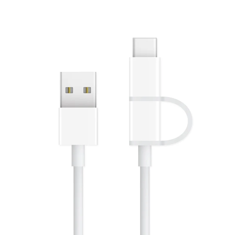 ZMI 2 в 1 Micro usb type-C кабель для быстрой синхронизации и быстрой зарядки данных type C кабели для зарядки для huawei samsung LG - Цвет: White