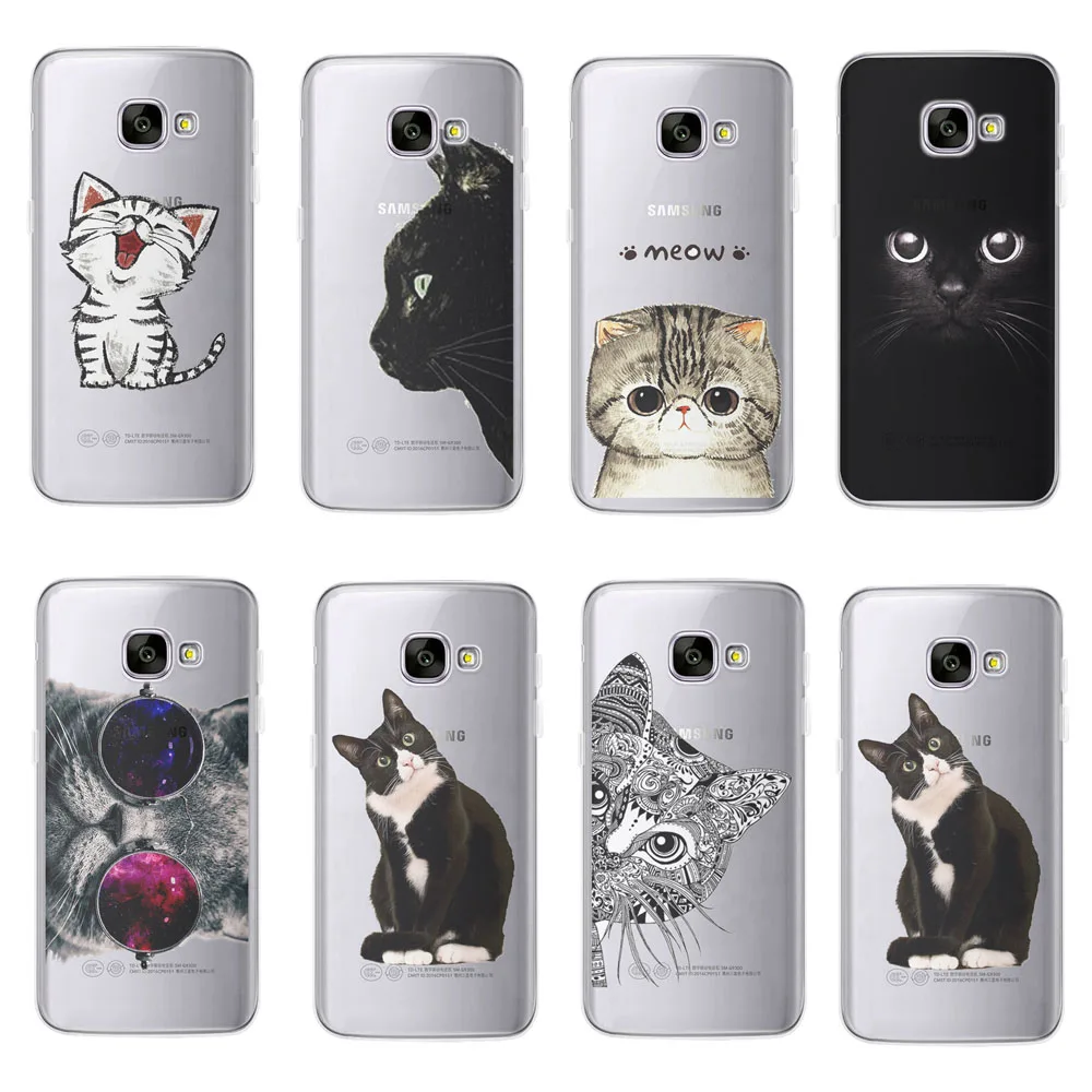 For Samsung Galaxy A3 A5 2016 2015 2017 prime J1 J2 J3 J5 J7 G530H S8/plus Note 8 TPU Silicon Cat Mandala Coque Cover Case L000 |