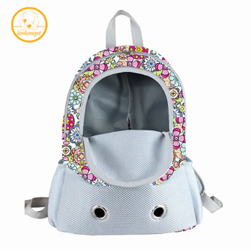 

New Pet Carrier Adjustable Soft Shoulder Strap Back Front Pack Dog Cat Travel Bag Mesh Breathable Backpack Head Out Design A8A05