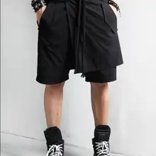 27-44 мужская одежда GD стилист волос мода съемный карман оснастки брюки с ассимитричным низом плюс размер костюмы