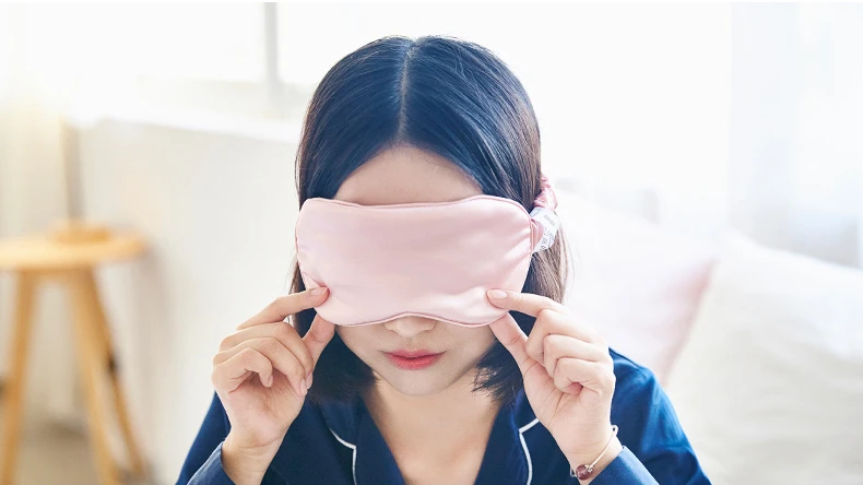 Натуральный шелк тутового шелкопряда маска для век для сна мягкая гладкая прочная наполненная шелковой ватой для хорошего сна оснастка путешествия