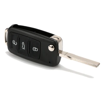 

LIN&GUO 20X For VW Passat Polo Golf Touran Bora Ibiza Leon Octavia Fabia 3 button Folding Car Remote Flip Key Shell Case Fob
