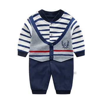 

Gentleman baby boy clothing Cotton Long Sleeved 0-12M 2018 new baby romper Infantil babies baby girls clothes