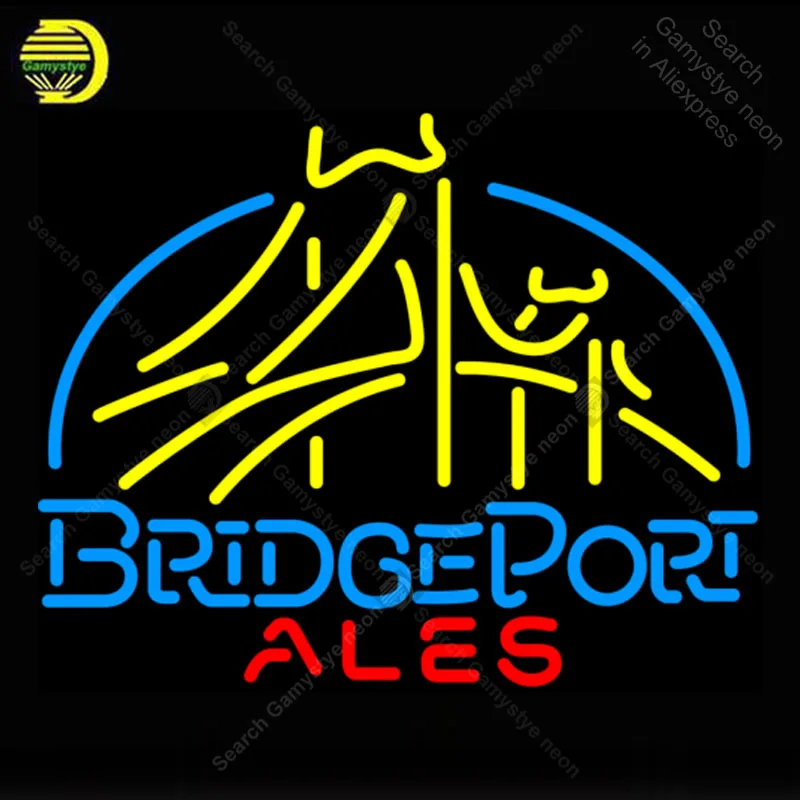 Неоновые вывески Bridgeport неоновые винтажные ручной работы 24x20|Неоновые лампы и