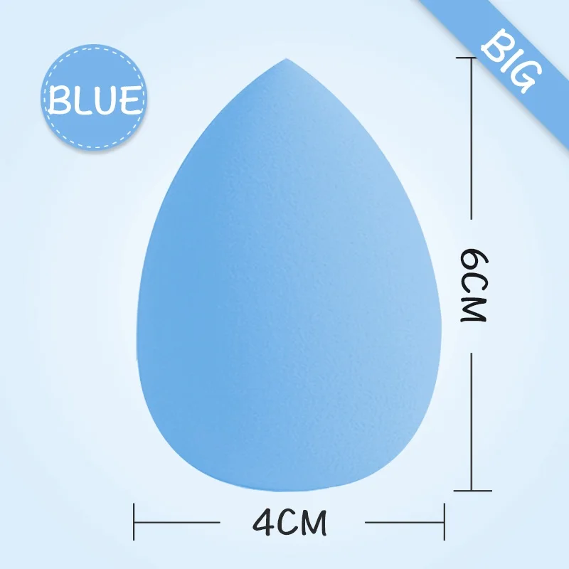 1 шт., косметический спонж для макияжа, мягкая губка для макияжа, основа для лица, пудра, спонж для макияжа - Цвет: blue big