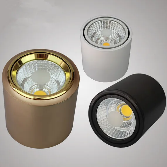 

Free Shipping Surface mounted led downlight 10W 15W Warm Cold White COB led ceiling lamps Epistar Led indoor lighting AC85-265V