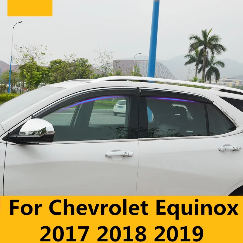 Для Chevrolet Equinox 2017-2019 хромированное окно для автомобиля солнцезащитный козырек