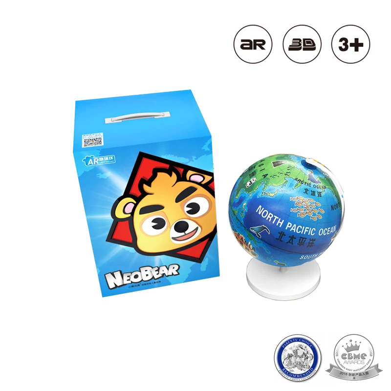 2018 New Arrival BD01 3D AR Globe Learning & Education Toys Augmented Reality Toys Geographical Knowledge Toy Best Gift for Kids