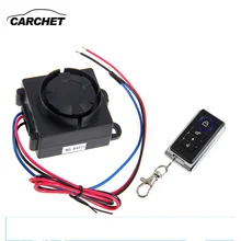 CARCHET Motorcycle Universal Security Alarm Anti-theft System 120-125dB 12V Vibration Remote Control Detector FREE SHIPPING