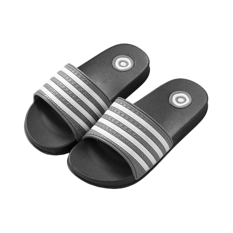 Children's Slippers for Boys Girls Fashion Striped Home Slippers Bathroom Indoor Flip-flops Cool Baby Boys Girls PVC Size 23-34