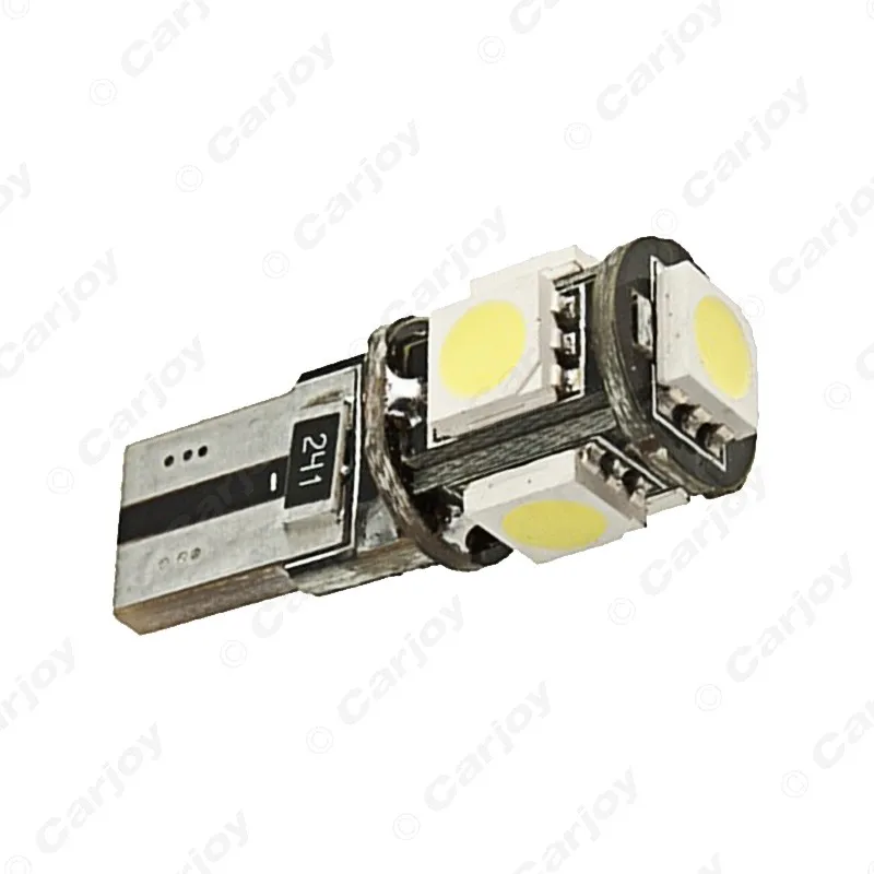 Leewa 100 шт. Клин T10/W5W/194/168 5050 5smd 5 светодиодный Нет Ошибка CanBus автомобиль светодиодный лампочки двери свет 7-Цвет # ca2640