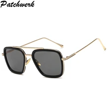 Мужские стимпанк очки, солнцезащитные очки, Тони Старк, Железный человек, солнцезащитные очки, Ретро стиль, винтажные женские очки, паровые, панк, солнцезащитные очки, UV400