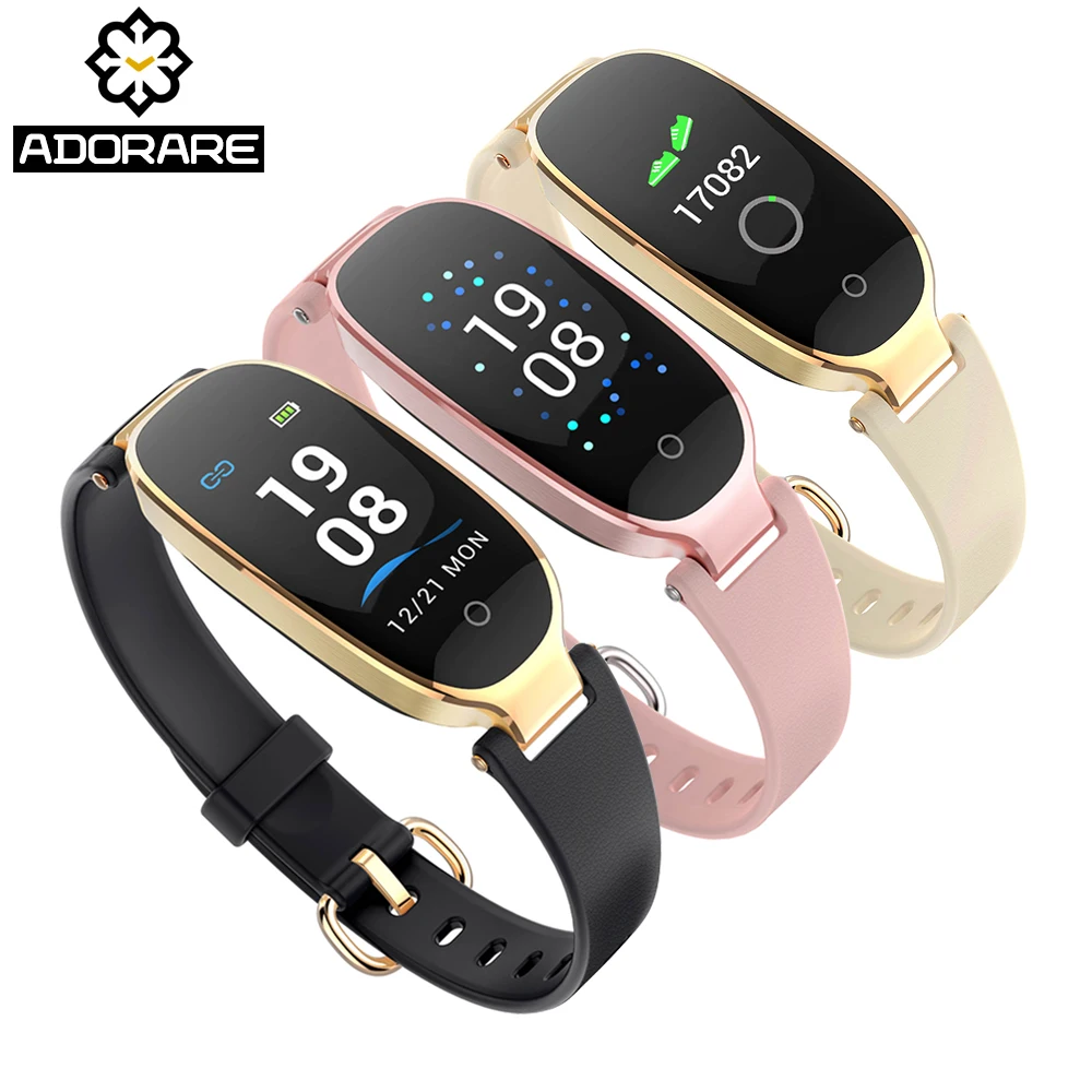

ADORARE Smart Watch Women Color Screen Waterproof Smart Band Heart Rate Monitor Smartwatch relogio inteligente For Android IOS