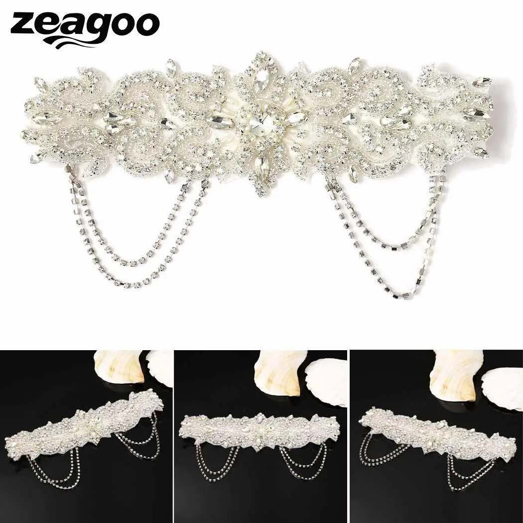 

Zeagoo Apricot Vintage Style Bridal Rhinestone Flapper Headband Headpiece For Women Outing Party Wedding Hair Accessories