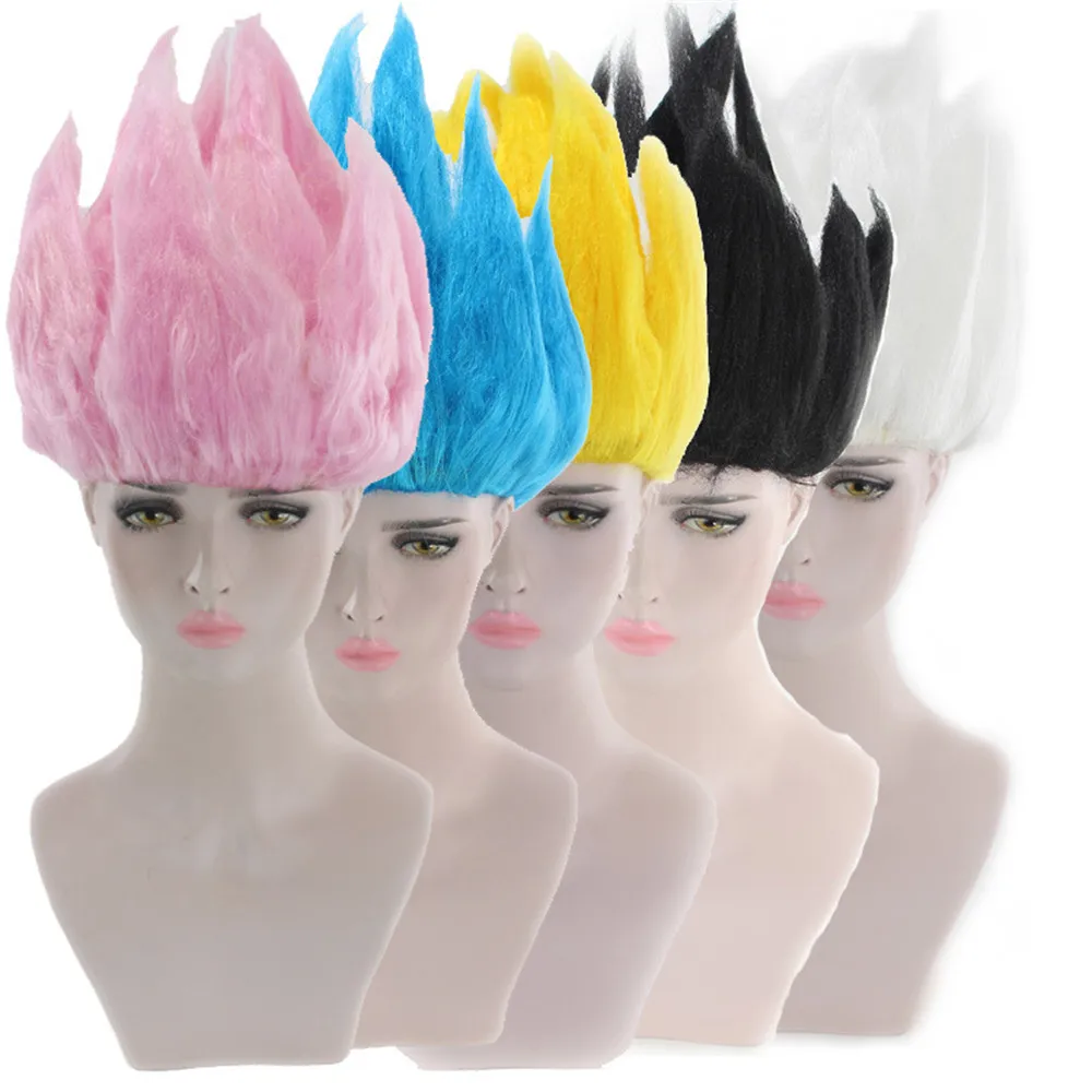 

high quality Goku Cosplay Wigs Dragon Balls Super Saiyan Blue Red Black Yellow Goku Peluca Anime Men Adult Women Hair