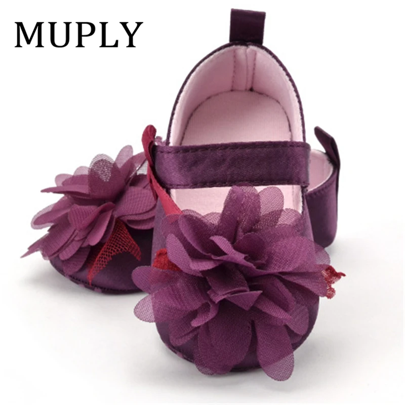 

Newest Cute Toddler big Flower Crib Shoes Soft Sole Kid Girls Baby Shoes Prewalker Newborn Baby Moccasin Babies Shoes