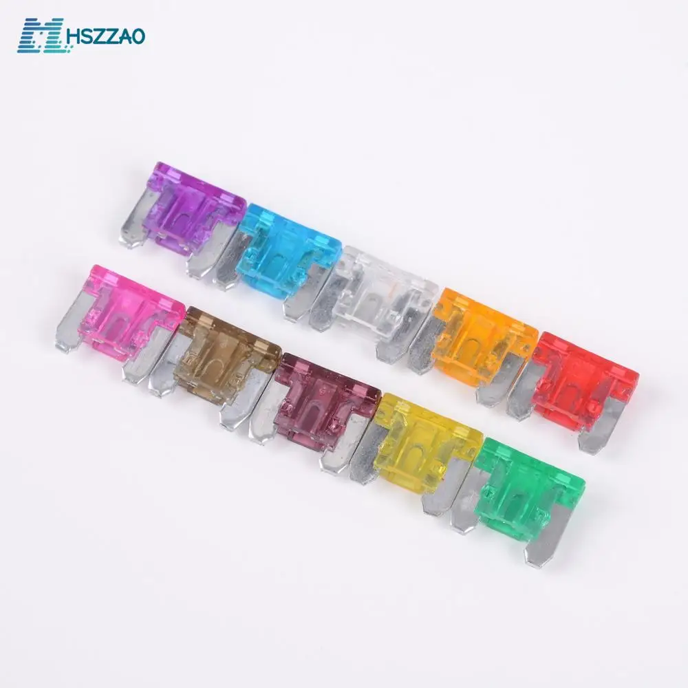 

100Pcs Assorted Car Truck Mini Low Profile Fuse Micro Blade Fuse Set Kit 3A 5A 7.5A 10A 15A 20A 25A 30A 35A 40A Auto Accessories