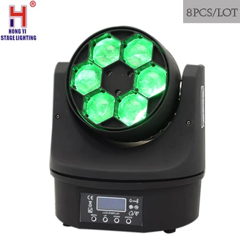 

Mini Bee Eye LED 6*15W RGBW 4-In-1 Beam light DMX512 moving head lights china DJ Home party Stage light (8pcs/lot)