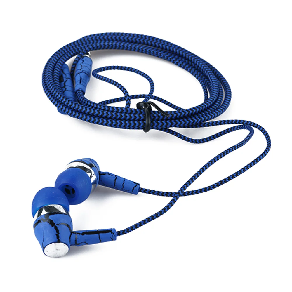 

1PC Crack Earphone Cloth Rope Stereo Bass Headset With Micrphone For iphone Samsung For XiaoMi For HuaWei OnePlus