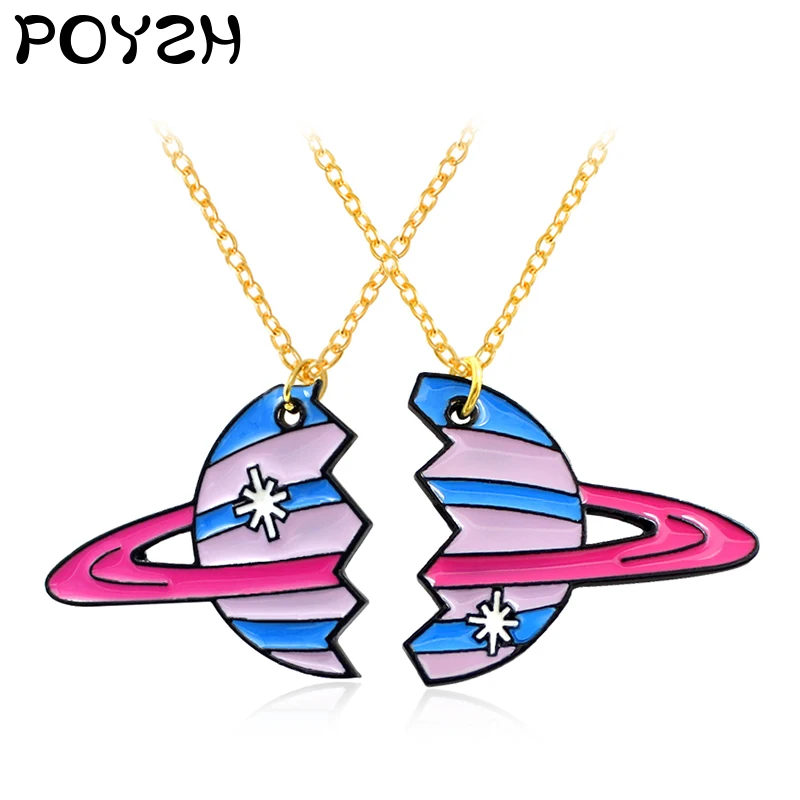 

Colour Planet Pendant Necklace Best friend series star The outer space Jewellery Graduation Gift of Student Friendship Lovers