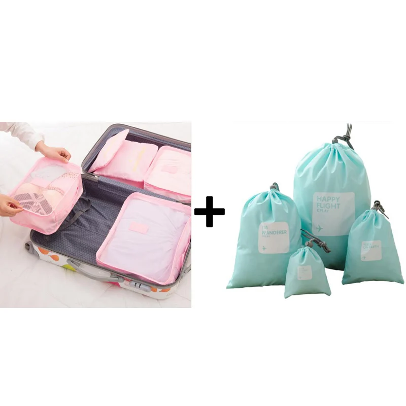 

IUX Travel Mesh Bag Luggage Organizer Packing Men and Women Luggage Travel Bags Packing Cubes Organizer Folding Bag Bags