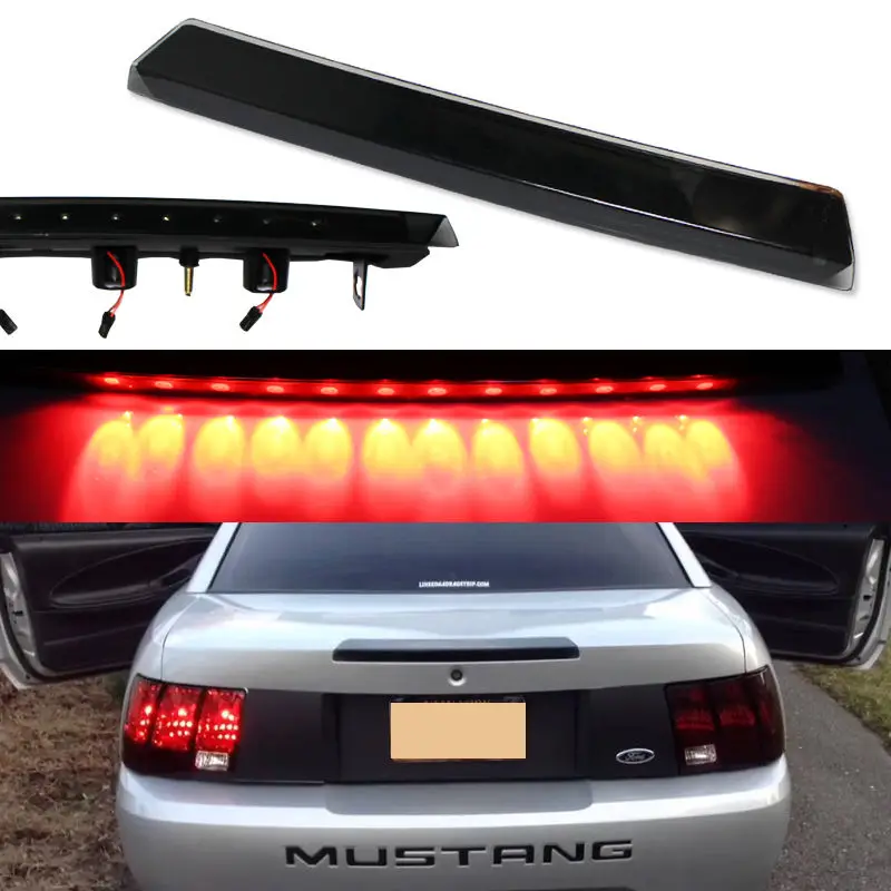 

Smoked Lens Super Bright 12-LED Third 3rd Brake Light For 1999-2004 Ford Mustang