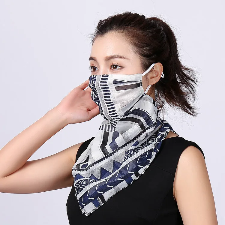 Летняя верхняя ЕЗДА Мода Печать шеи солнцезащитный крем для вождения, от солнца шарф дышащий освежающий шарф маска