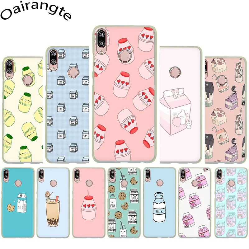 

milk box Fruit pink Peach Drinks Hard Phone Cover Case for Huawei P8 P9 Lite Mini P10 P20 P30 Lite Pro P Smart Z Plus