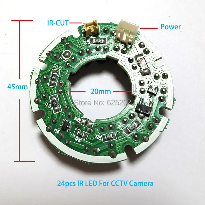 Экономичные ИК-светодиоды 24 шт. для камеры видеонаблюдения на большие расстояния