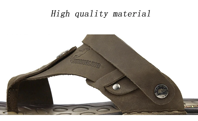Новинка летние мужские сандалии из натуральной кожи высокого качества Для мужчин тапочки износостойкий Для мужчин пляжная обувь, сандалии Hombre