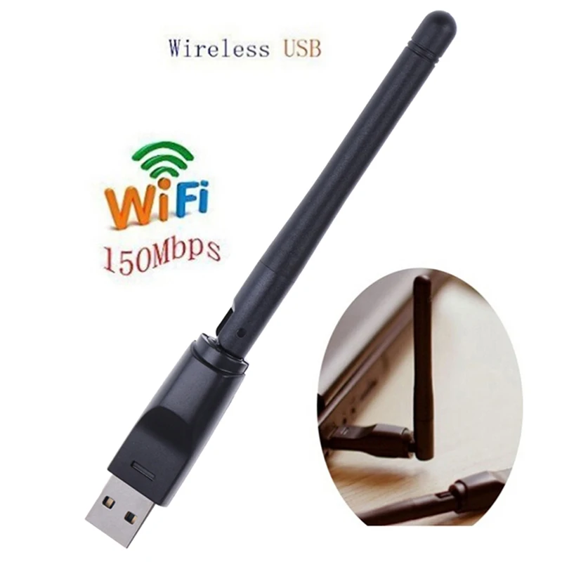 RT5370 150M USB 2,0 WiFi беспроводная сетевая карта 802,11 B/g/n LAN адаптер с поворотная антенна USB