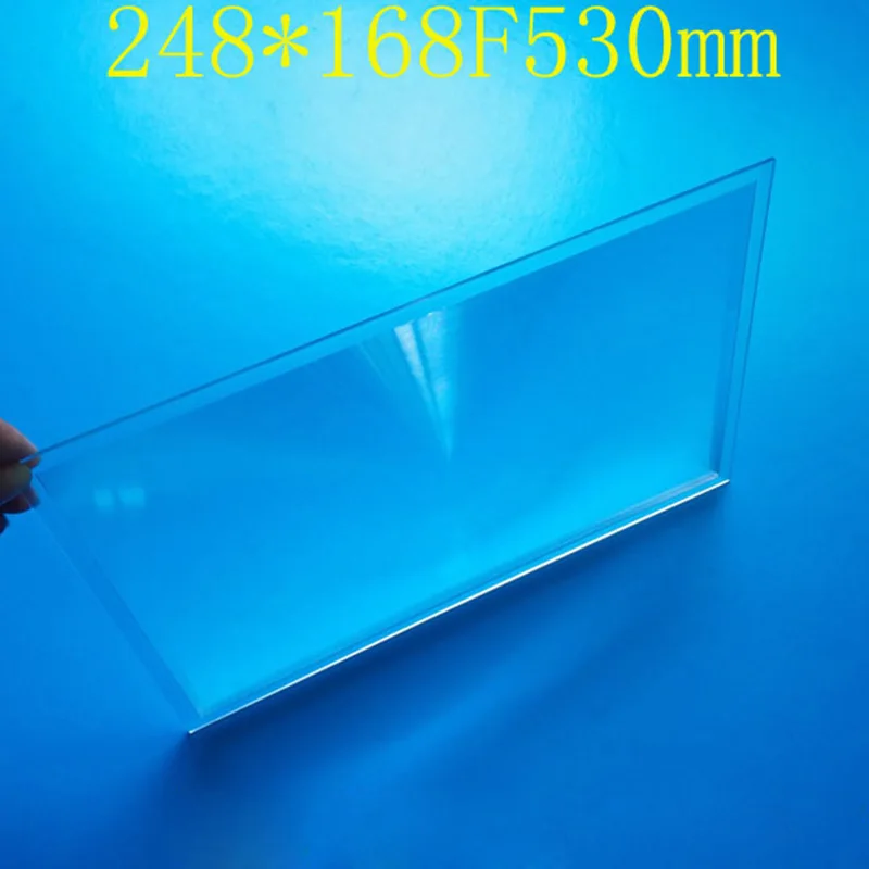 

Rectangle Optical PMMA Plastic Fresnel Lens Focal Length 530mm Projector Plane Magnifier,Solar concentrator Lens 1PC 248x168mm