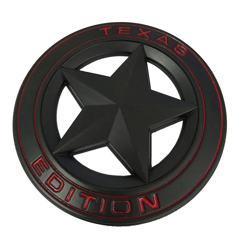 Металлическая Эмблема «Texas Edition», щит, пентаграмма, 3D эмблема, значок, автомобильный крыло, боковой хвост, наклейка на тело для JEEP Wrangler Liberty Grand Cherokee
