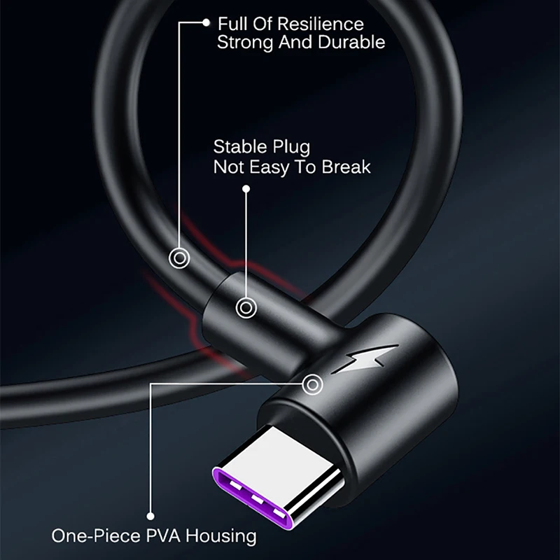 USB C кабель 5A type C Usb кабель Быстрая зарядка для samsung Galaxy S10 huawei P30 Pro USB-C провод для Xiaomi Redmi Note 7 Supercharge