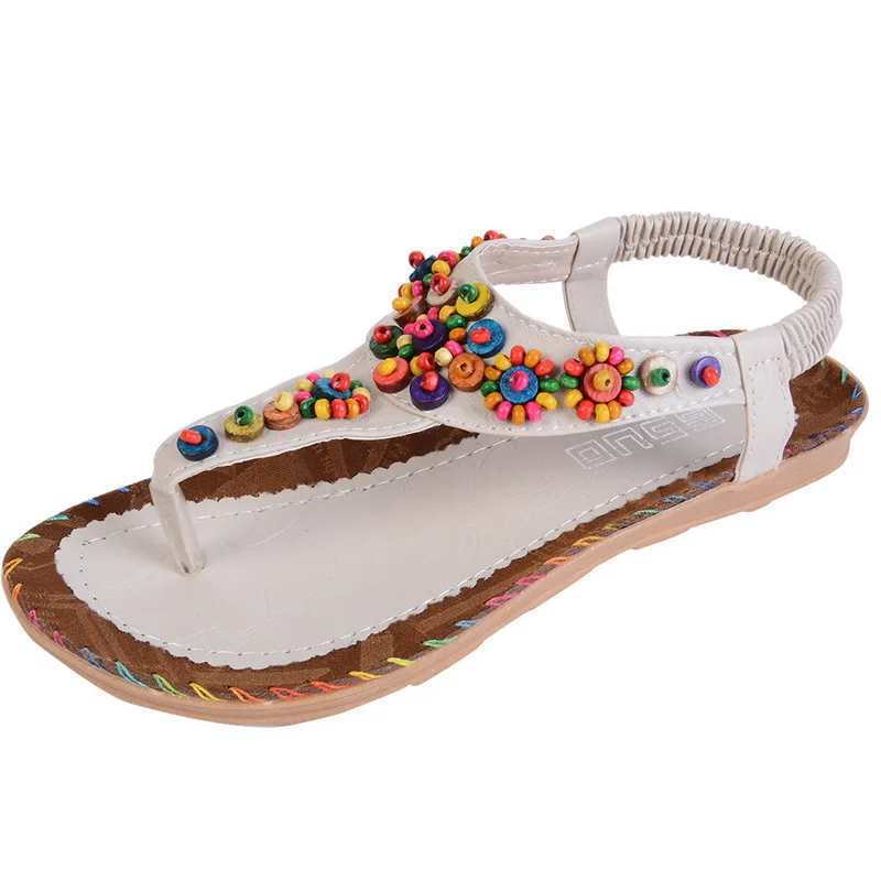 Laamei Summer Sandals Women T-strap Flip Flops Thong Sandals Designer Elastic Band Lady Sandals Sandal Shoes Zapatos Mujer