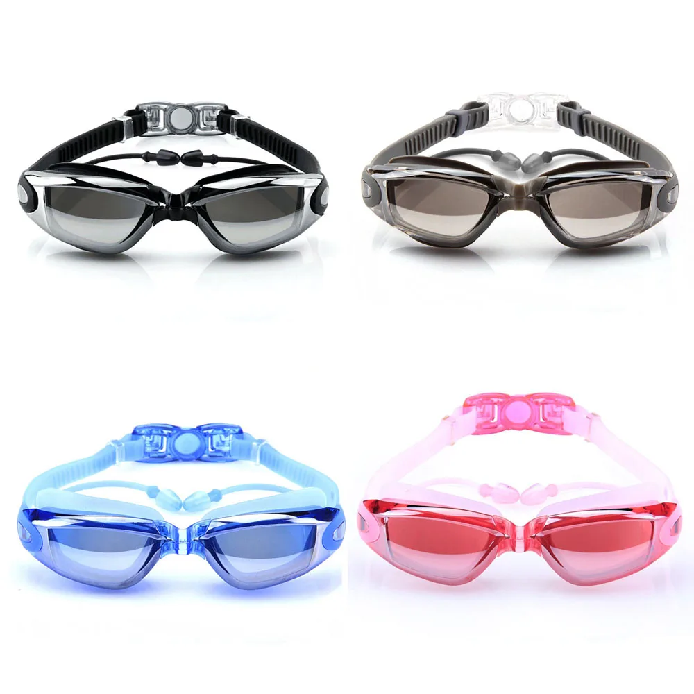 Swimming Goggles With Earplug No Leaking Anti Fog UV Protection Triathlon Swim Goggles with Free Protection