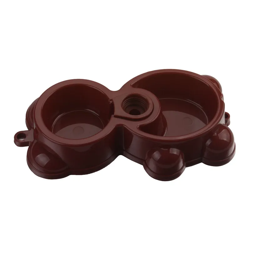 Dog Bowls Dish Water Food Feeder Fountain Bear Double Bowl Hot Puppy Cat Bowl #3A04 (4)
