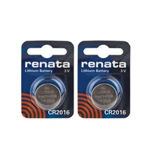 2 шт Renata CR2016 кнопочный Сотовый Аккумулятор часы 3V 90mAh пульт дистанционного управления игрушка на батареях