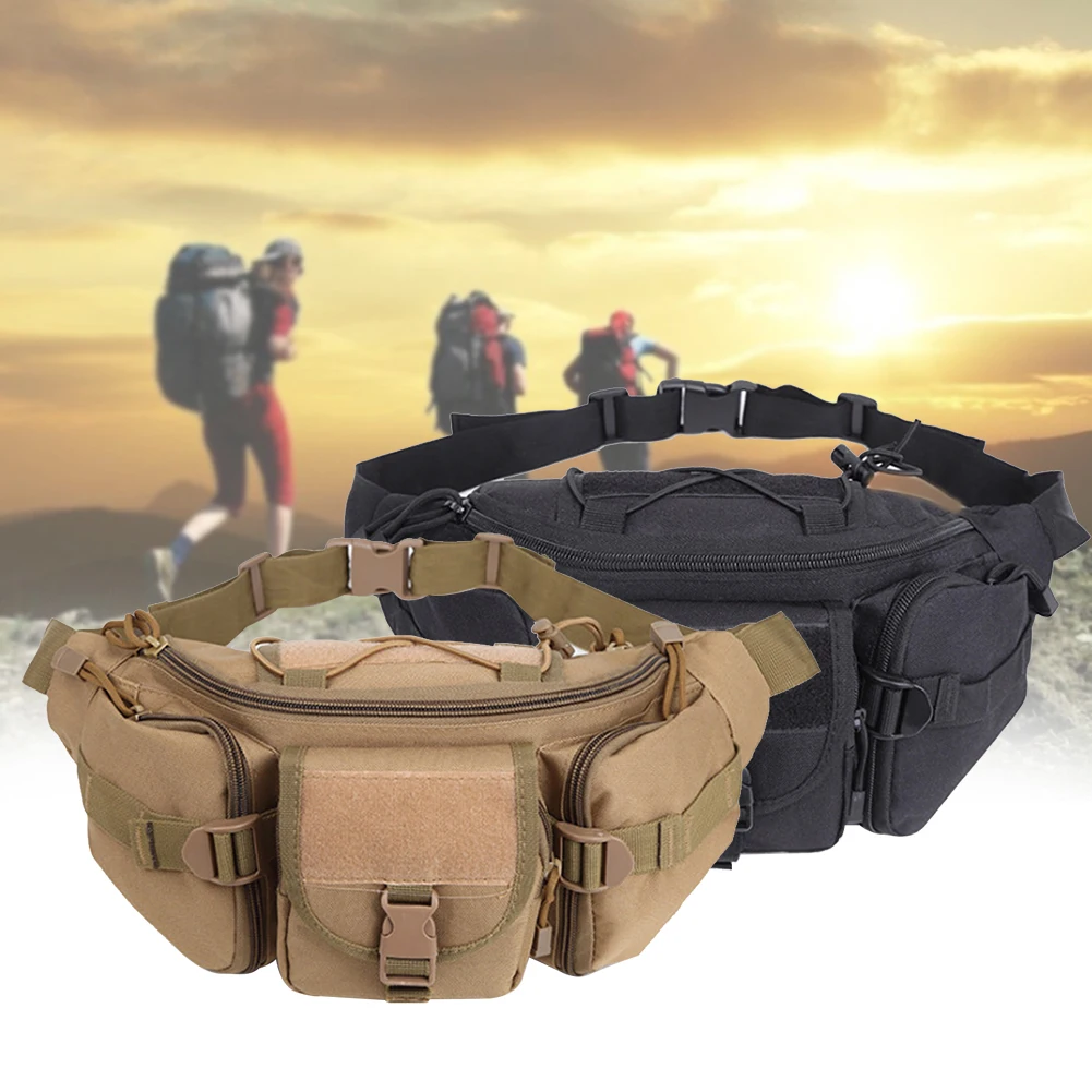 

Waist Bag Sports Hip Pack Travel Multi Pockets Portable Outdoor Climbing Phone Pouch Durable Waterproof Oxford Running Belt