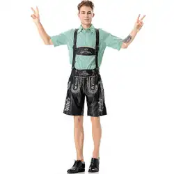 Bavarian этнический винтажный с рисунком нагрудники немецкий пивной фестиваль мужской костюм футболка с шортами