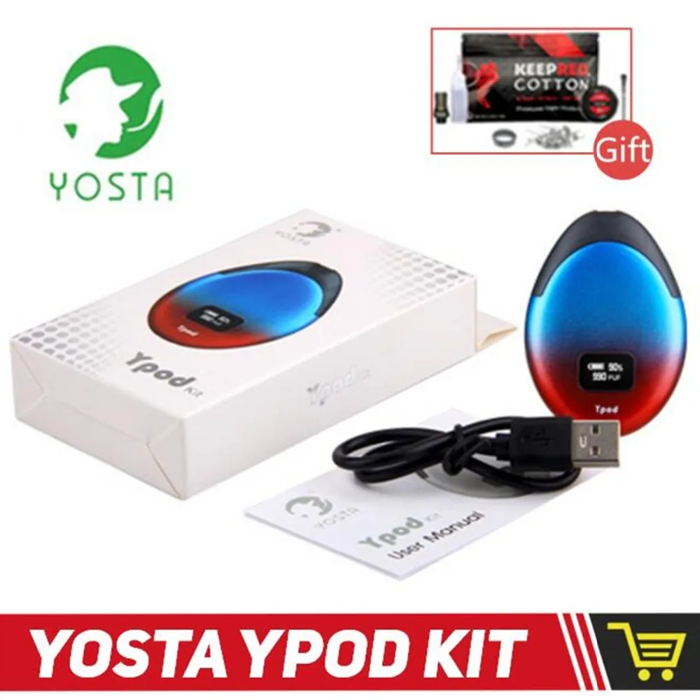 

Original Vape Pod Kit Yosta Ypod Starter Kit with 450mAh built-in battery 2ml Capacity Pod System kit VS Smoant S8 kit