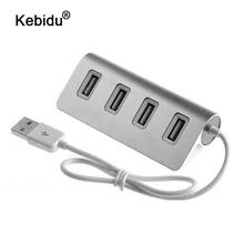 Kebidu высокого Скорость Mini 4 Порты и разъёмы концентратор usb-хаб 4 Порты расширитель несколько конвертер адаптер с светодиодный светильник для портативных ПК вкладки usb-хаб