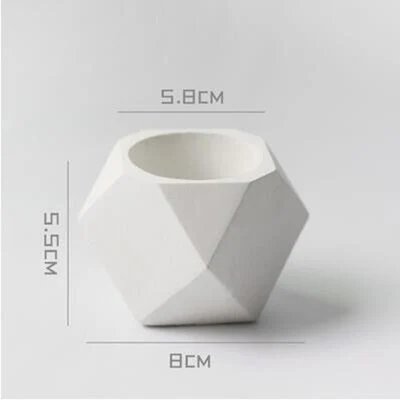 Geometric shaped concrete mold for flower pot prismatic aroma candle silicone mold succulent plant pot Clay ashtray mold