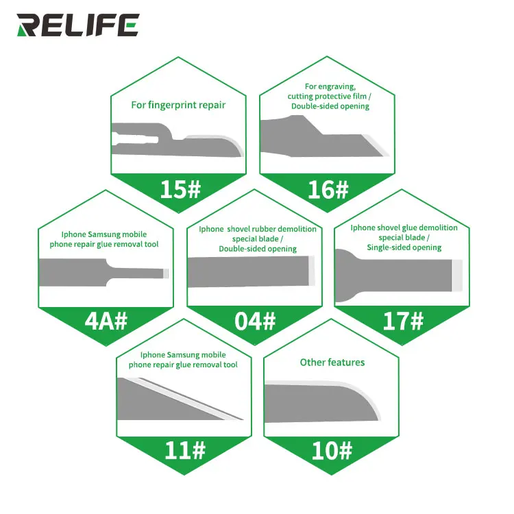 RELIFE RL-101B, набор ножей для процессора, удаление клеевого ножа, материнская плата IC, Ремонтный нож, нож для процессора A8 A9 A10 A11 A12, инструмент для разборки чипа