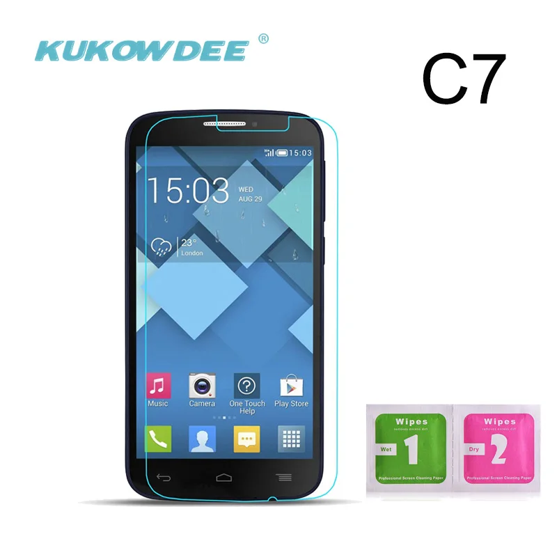 KUKOWDEE 2 шт. закаленное стекло HD для ALCATEL One Touch C3 C5 C7 C9 5017 7046 защитная пленка экрана |