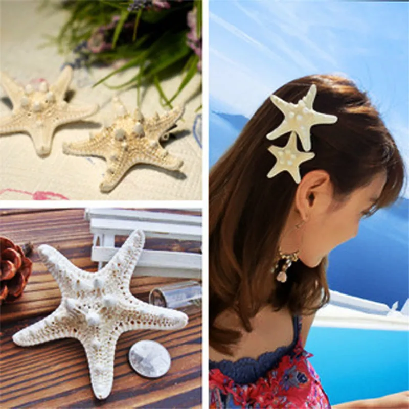 

Elegant Starfish Hair Clips DIY Sea Shell Hairpin Beach Bridal Handmade Mermaid Festival Wedding Headwear Accessories